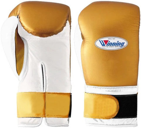 Winning Velcro Boxing Gloves - Gold · Silver · White