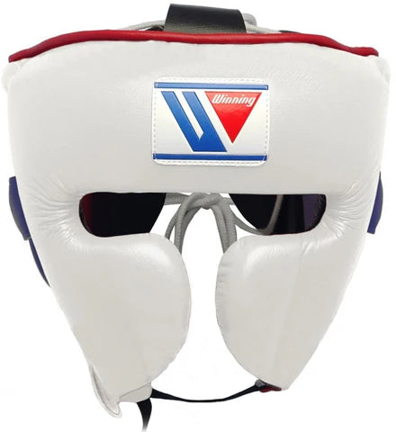 Winning Cheek Protector Headgear - White · Purple · Red