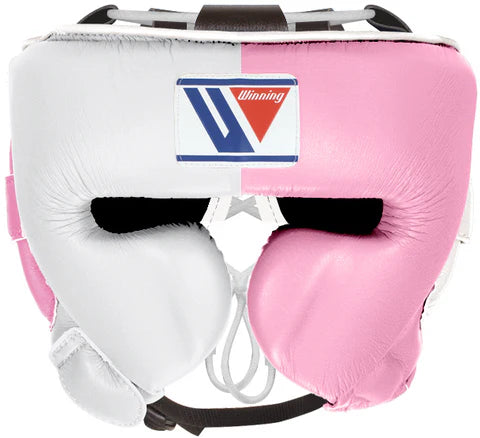Winning Cheek Protector Headgear - White · Pink