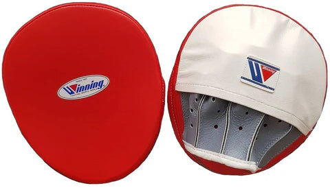 Winning Oval Curved Punch Mitts - Red · White · Gray