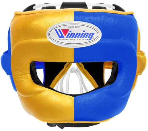 Winning Full Face Headgear - Blue · Gold