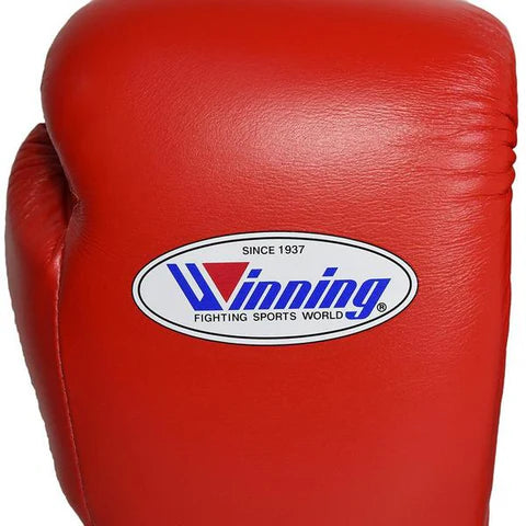 Winning Lace-up Boxing Gloves - Red