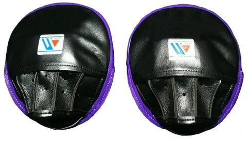 Winning Oval Curved Punch Mitts - Black · Purple