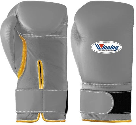 Winning Velcro Boxing Gloves - Gray · Gold