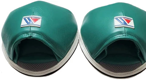 Winning Oval Curved Punch Mitts - Green · White · Red