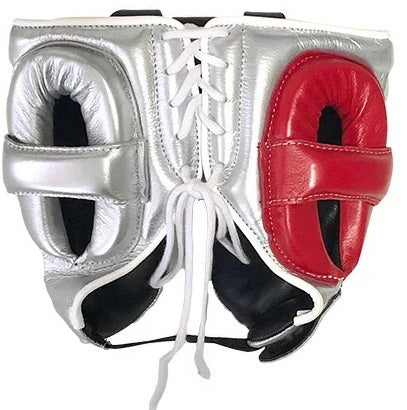 Winning Cheek Protector Headgear - Silver · Red