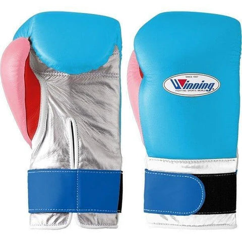 Winning Velcro Boxing Gloves - Sky Blue · Silver · Pink · Red