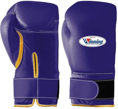 Winning Velcro Boxing Gloves - Gold  · Purple