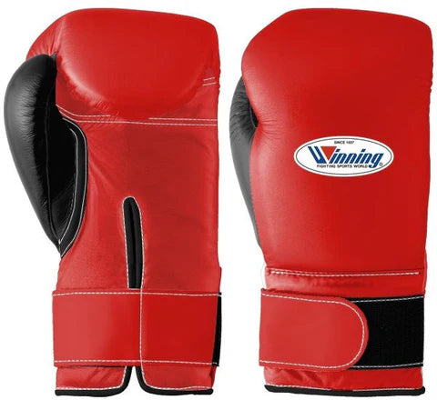 Winning Velcro Boxing Gloves - Red · Black