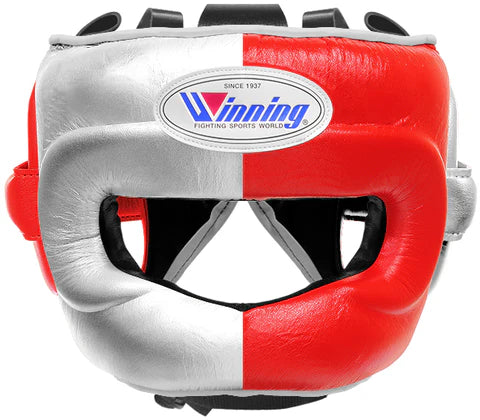 Winning Full Face Headgear - Silver · Red