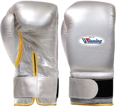 Winning Velcro Boxing Gloves - Silver · Gold