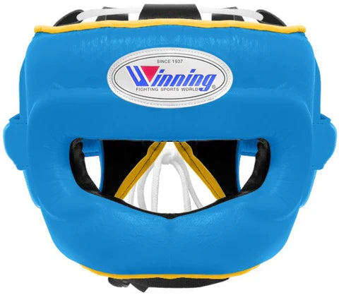 Winning Full Face Headgear - Sky Blue · Yellow