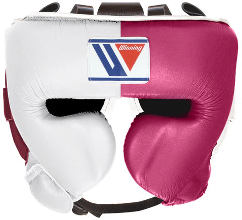 Winning Cheek Protector Headgear - White · Wine Red