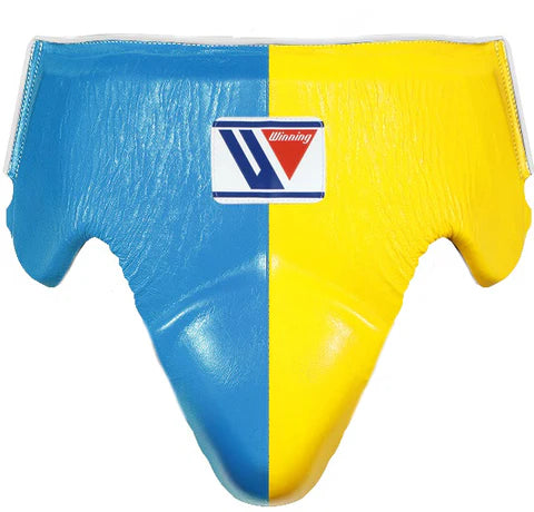 Winning Standard Cut Groin Protector - Sky Blue · Yellow